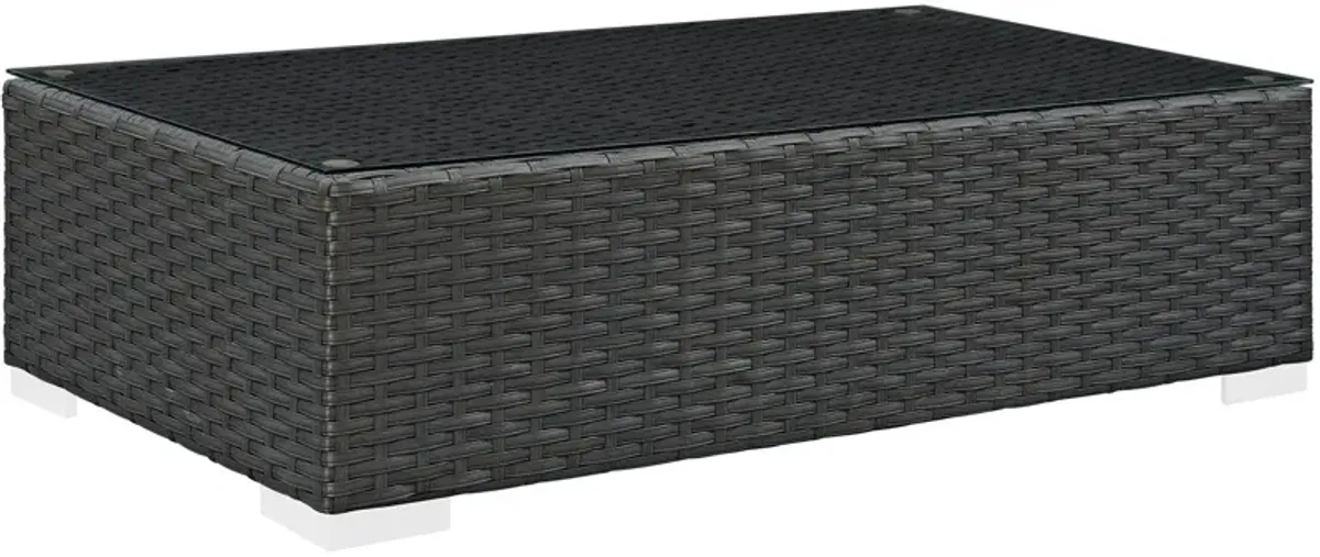 Sojourn Outdoor Patio Coffee Table by Modway Chocolate