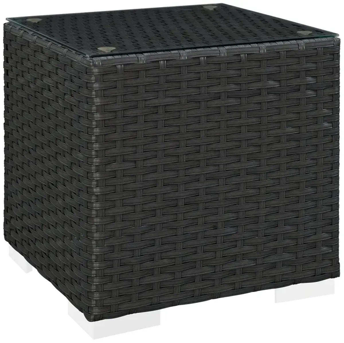 Sojourn Outdoor Patio Side Table by Modway Chocolate