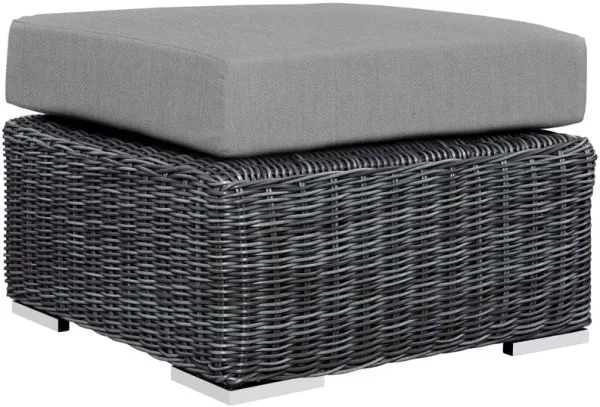 Summon Outdoor Patio Sunbrella® Ottoman by Modway Canvas Gray