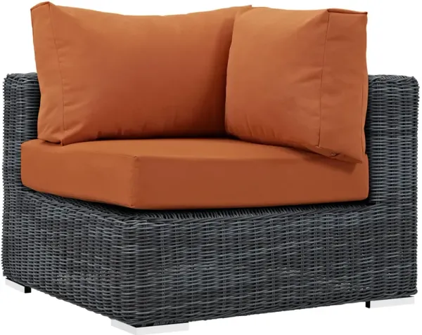 Summon Outdoor Patio Sunbrella® Corner by Modway Canvas Tuscan