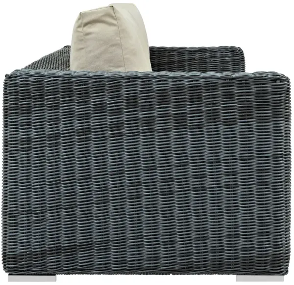 Summon Outdoor Patio Sunbrella® Sofa by Modway Canvas Navy
