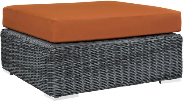Summon Outdoor Patio Sunbrella® Square Ottoman by Modway Canvas Tuscan