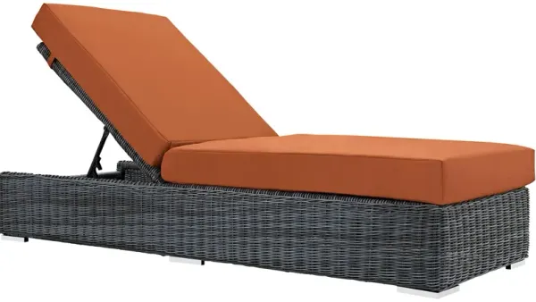 Summon Outdoor Patio Sunbrella® Chaise Lounge by Modway Canvas Tuscan