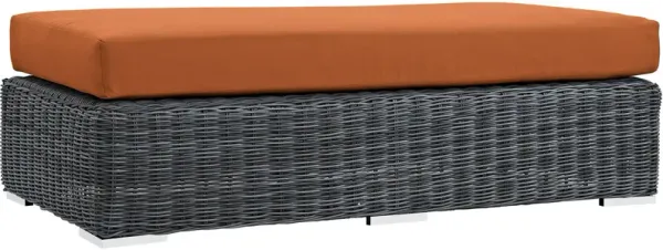 Summon Outdoor Patio Sunbrella® Rectangle Ottoman by Modway Canvas Tuscan