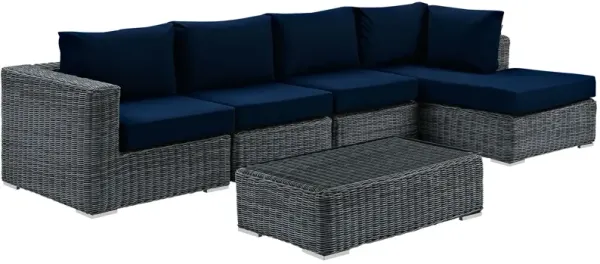 Summon 5 Piece Outdoor Patio Sunbrella® Sectional Set by Modway