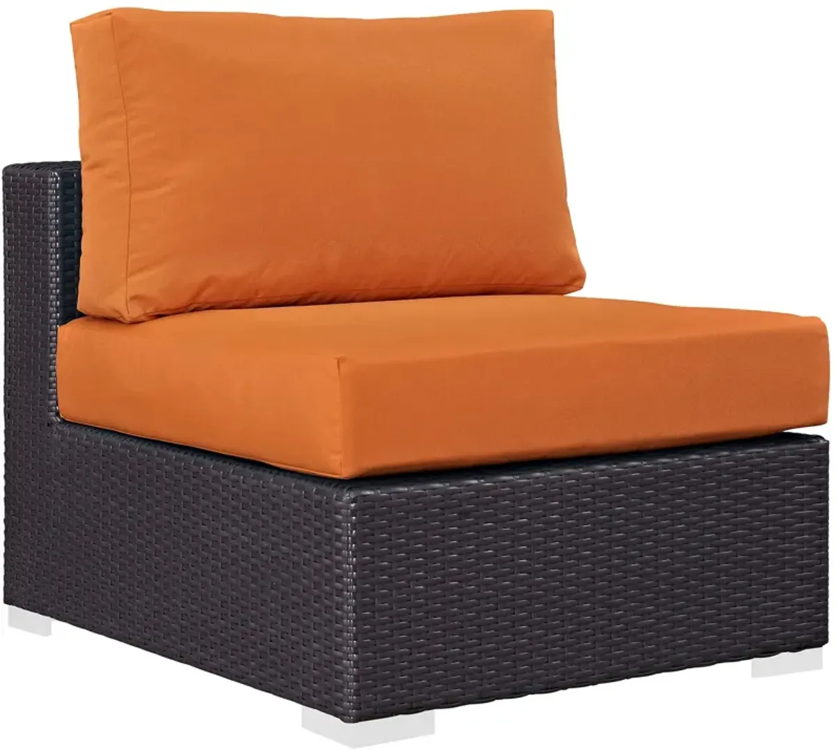 Convene Outdoor Patio Armless by Modway Espresso Orange