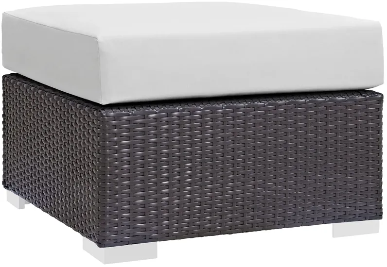 Convene Outdoor Patio Fabric Square Ottoman by Modway
