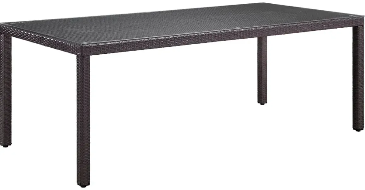 Convene 82" Outdoor Patio Dining Table by Modway Espresso