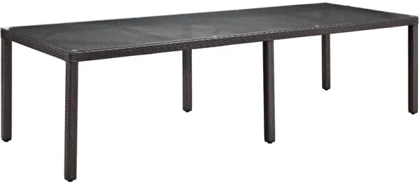 Convene 114" Outdoor Patio Dining Table by Modway Espresso