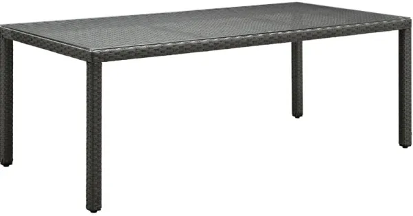 Sojourn 82" Outdoor Patio Dining Table by Modway Chocolate