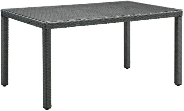 Sojourn 59" Outdoor Patio Dining Table by Modway Chocolate