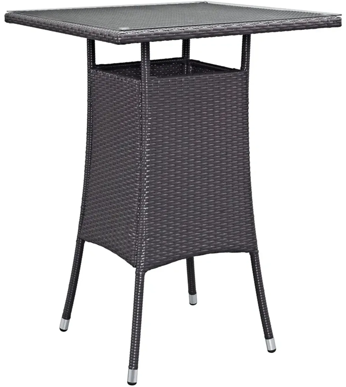 Convene Small Outdoor Patio Bar Table by Modway Espresso