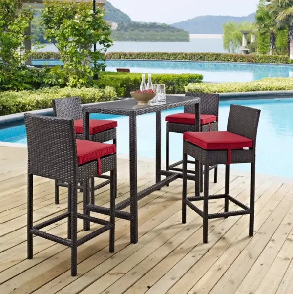 Convene 5 Piece Outdoor Patio Pub Set by Modway