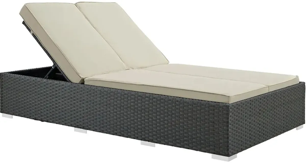 Sojourn Outdoor Patio Sunbrella® Double Chaise by Modway