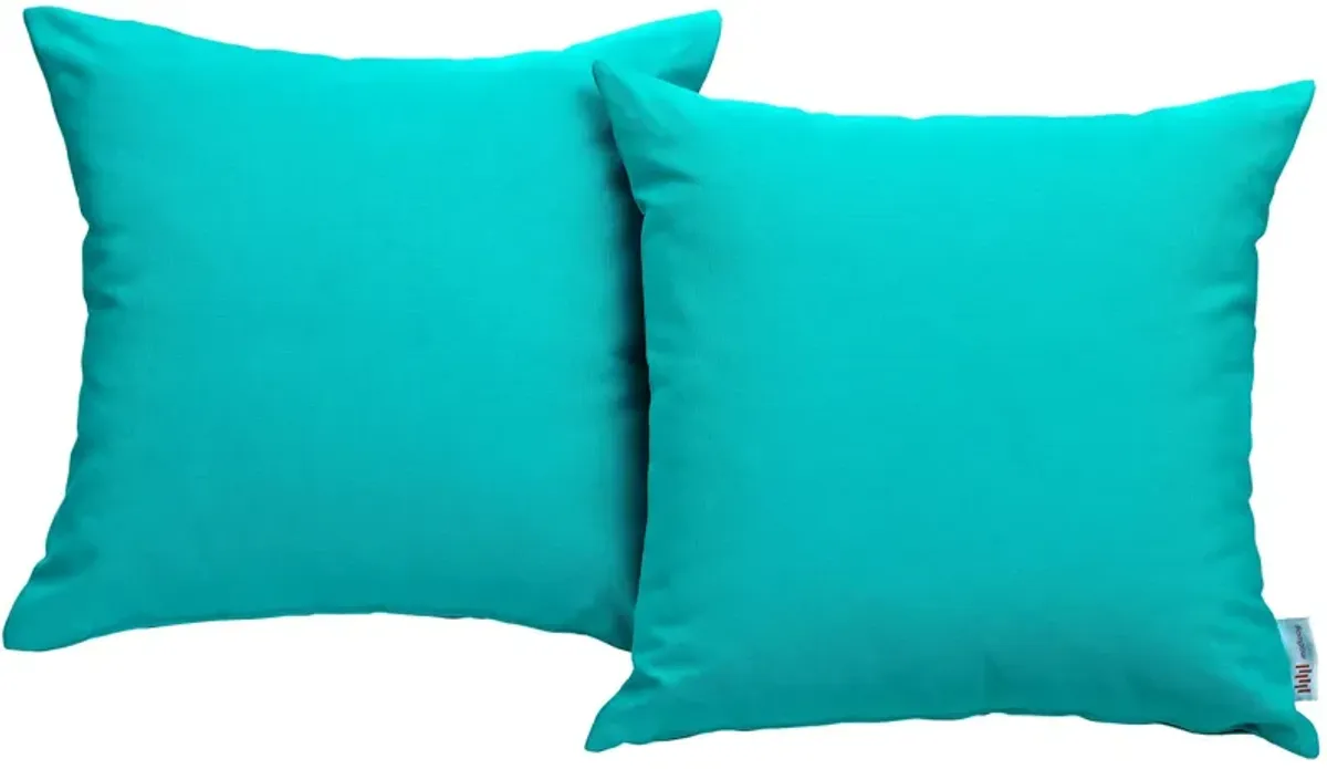 Convene 2 Piece Outdoor Patio Pillow Set by Modway Beige