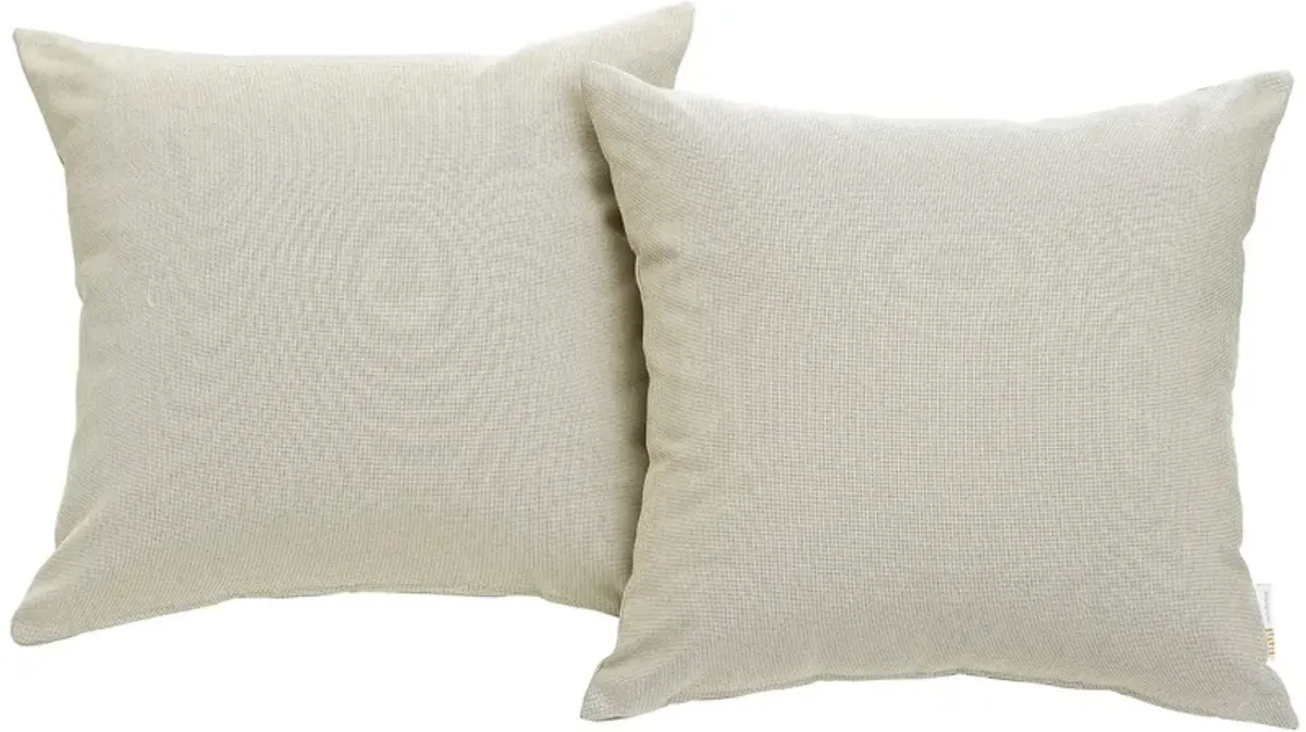 Convene 2 Piece Outdoor Patio Pillow Set by Modway Beige