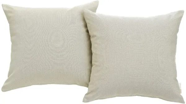 Convene 2 Piece Outdoor Patio Pillow Set by Modway Beige