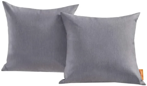 Convene 2 Piece Outdoor Patio Pillow Set by Modway Gray