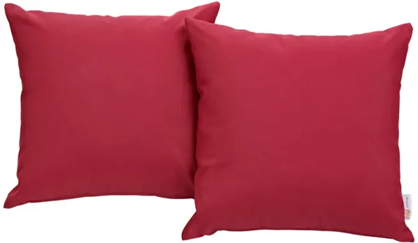 Convene 2 Piece Outdoor Patio Pillow Set by Modway Red