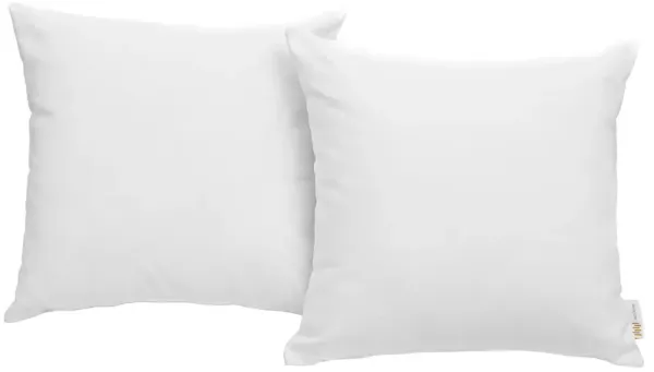 Convene 2 Piece Outdoor Patio Pillow Set by Modway White