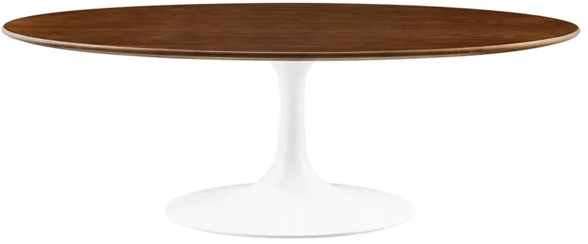 Lippa Oval Wood Coffee Table by Modway 48" / Walnut