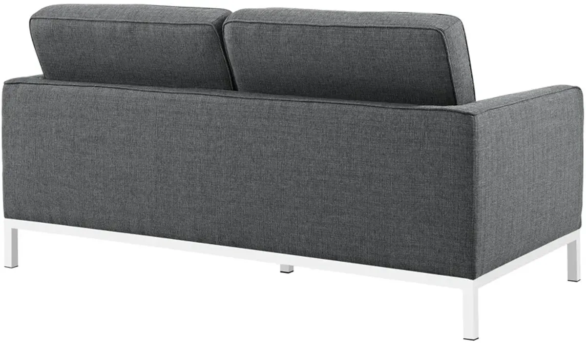 Loft Upholstered Fabric Loveseat by Modway Gray