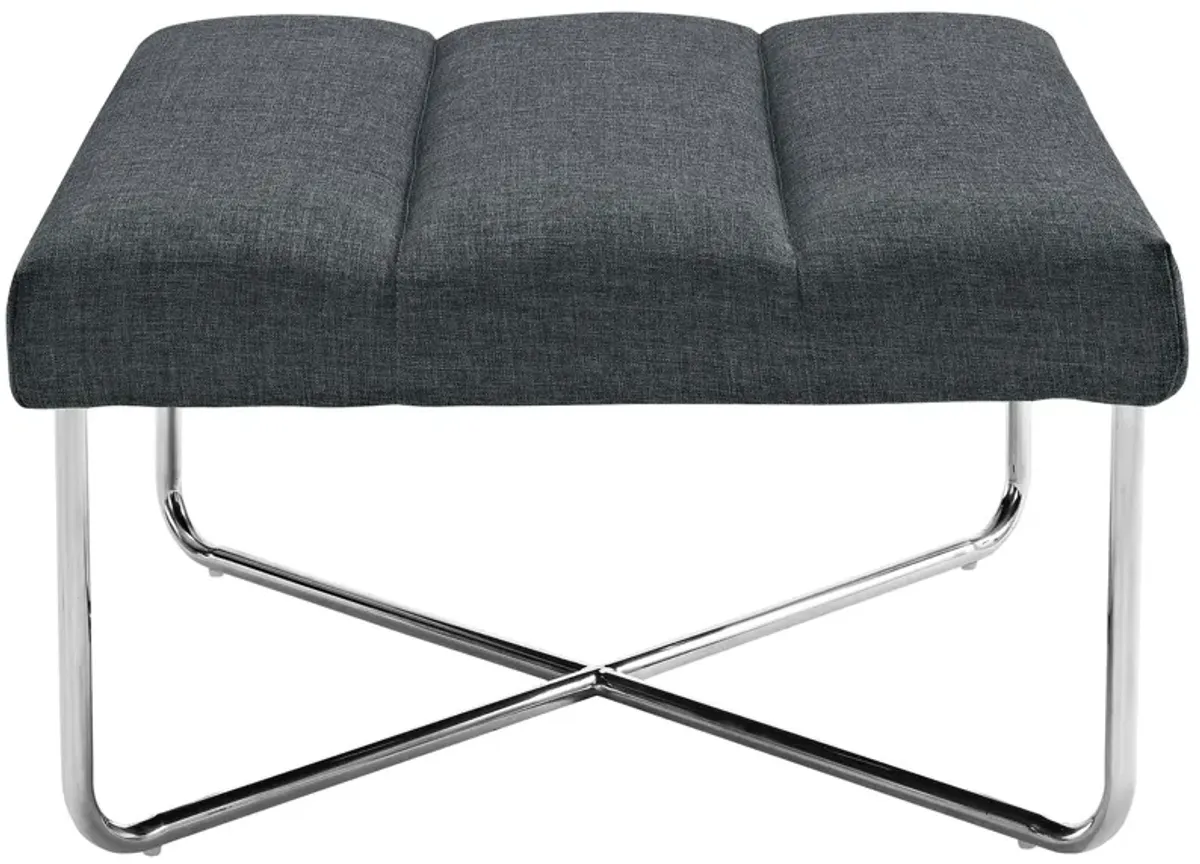 Reach Upholstered Fabric Ottoman by Modway Gray