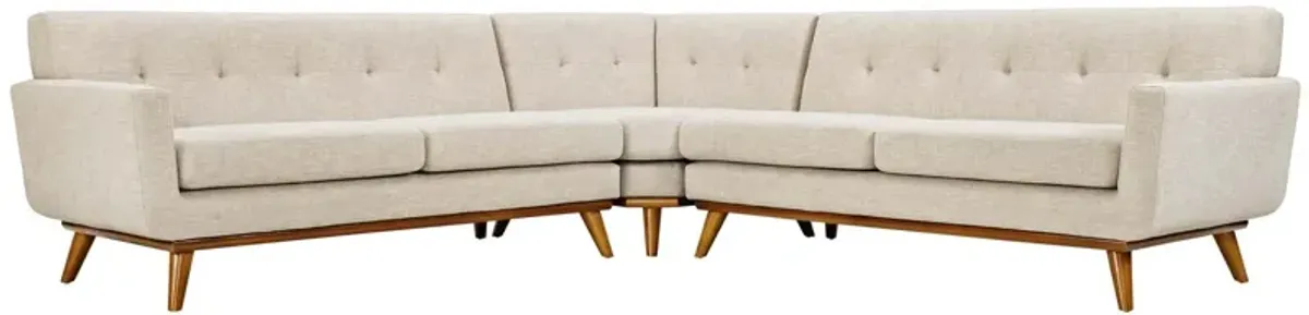Engage L-Shaped Upholstered Fabric Sectional Sofa by Modway Azure