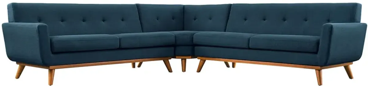 Engage L-Shaped Upholstered Fabric Sectional Sofa by Modway Azure