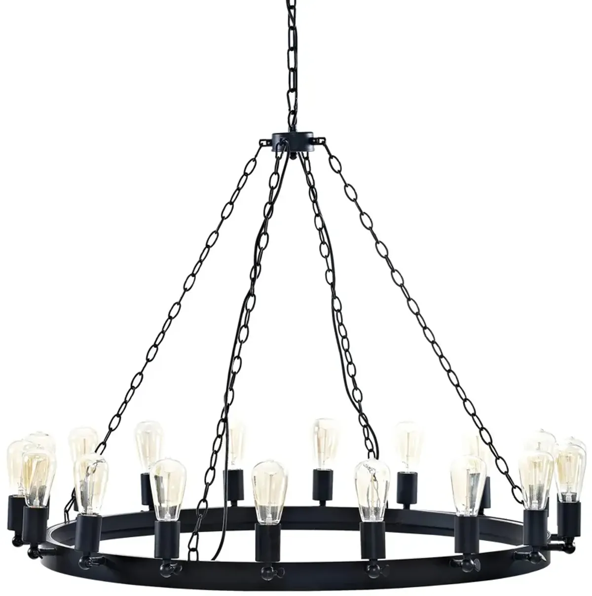 Teleport 43" Chandelier by Modway Brown