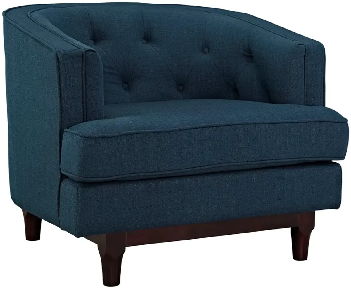 Coast Upholstered Fabric Armchair by Modway Light Gray