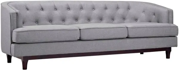Coast Upholstered Fabric Sofa by Modway Light Gray
