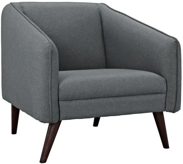 Slide Upholstered Fabric Armchair by Modway Gray