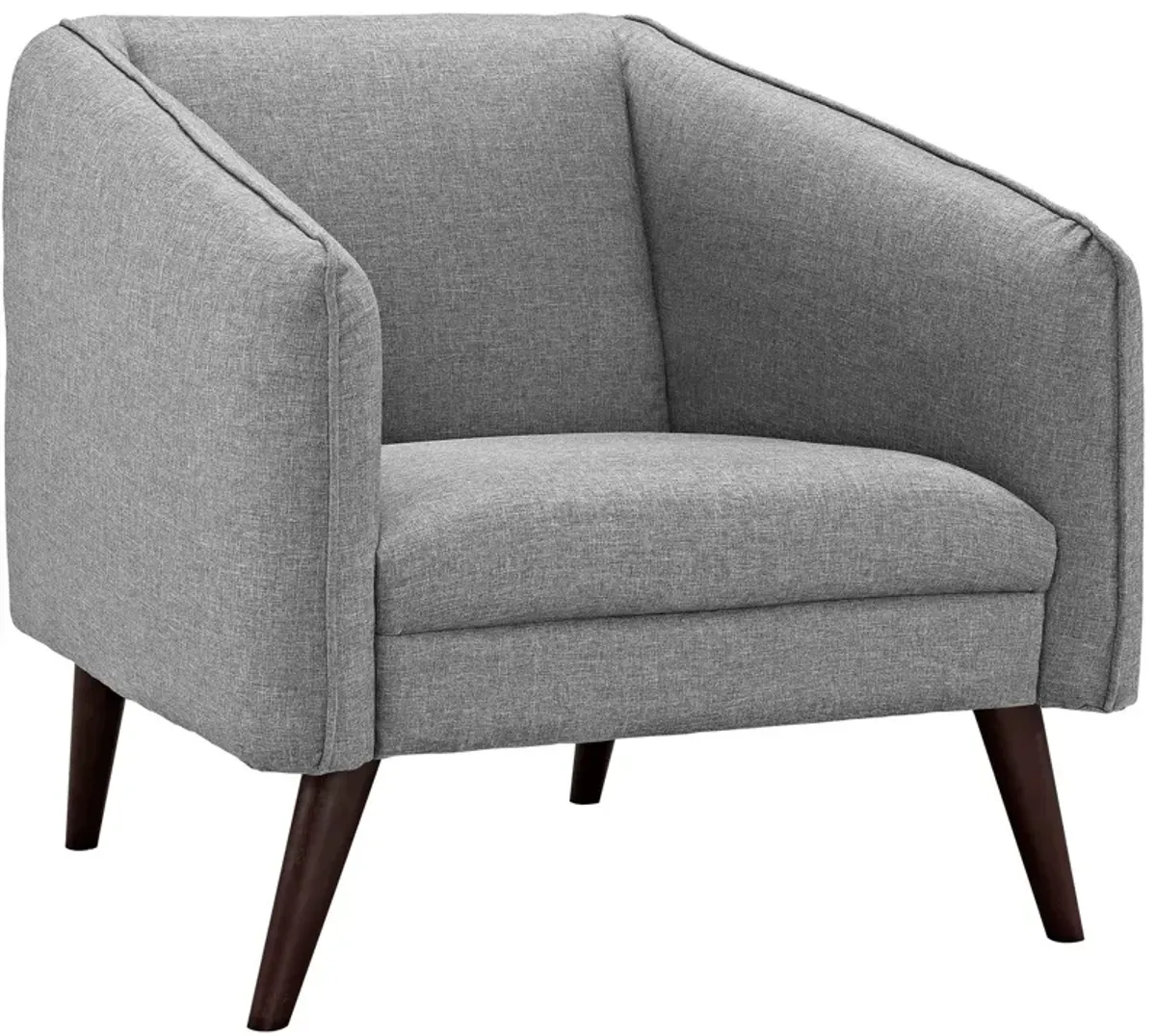 Slide Upholstered Fabric Armchair by Modway LightGray