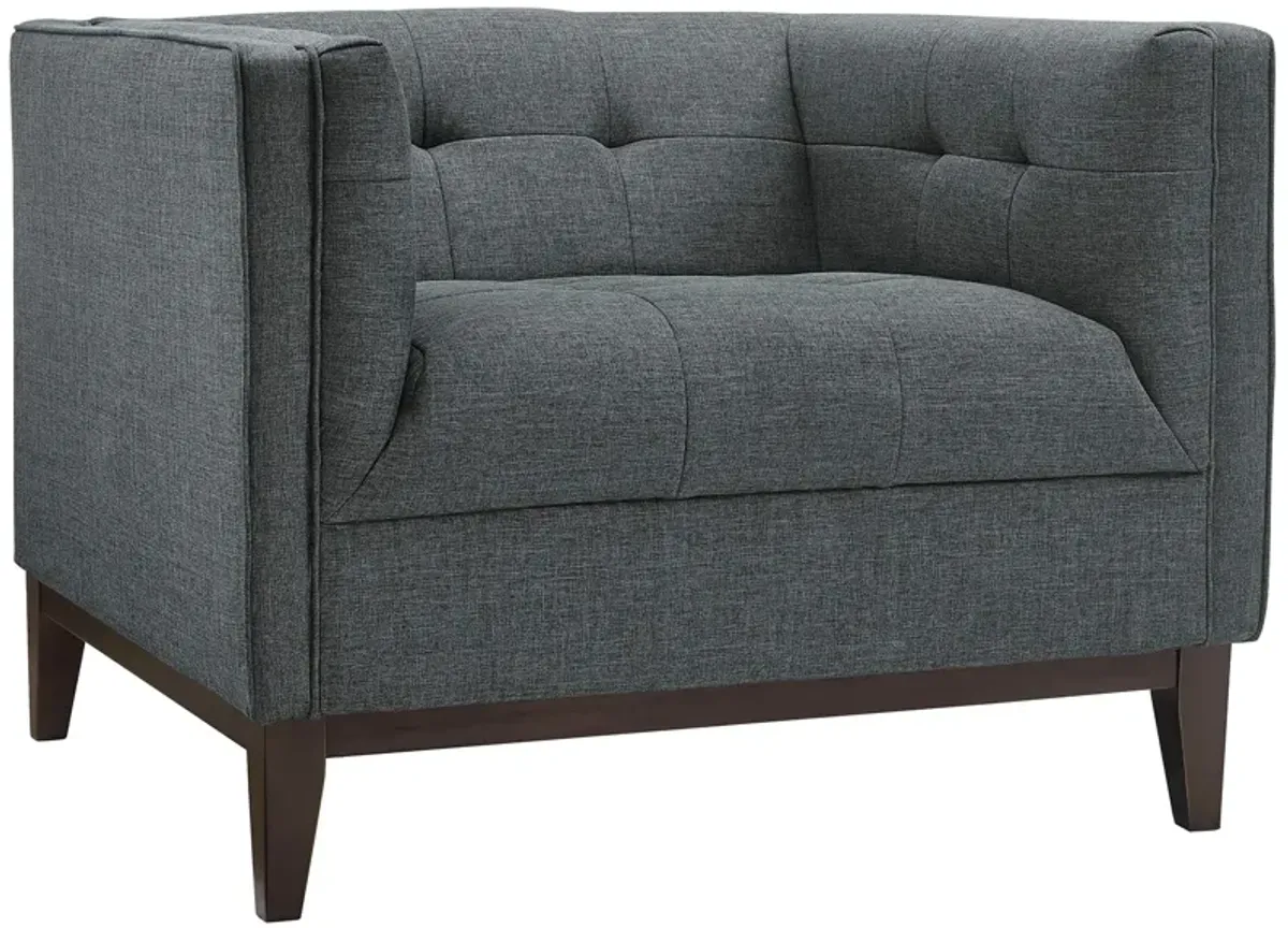 Serve Upholstered Fabric Armchair by Modway Gray
