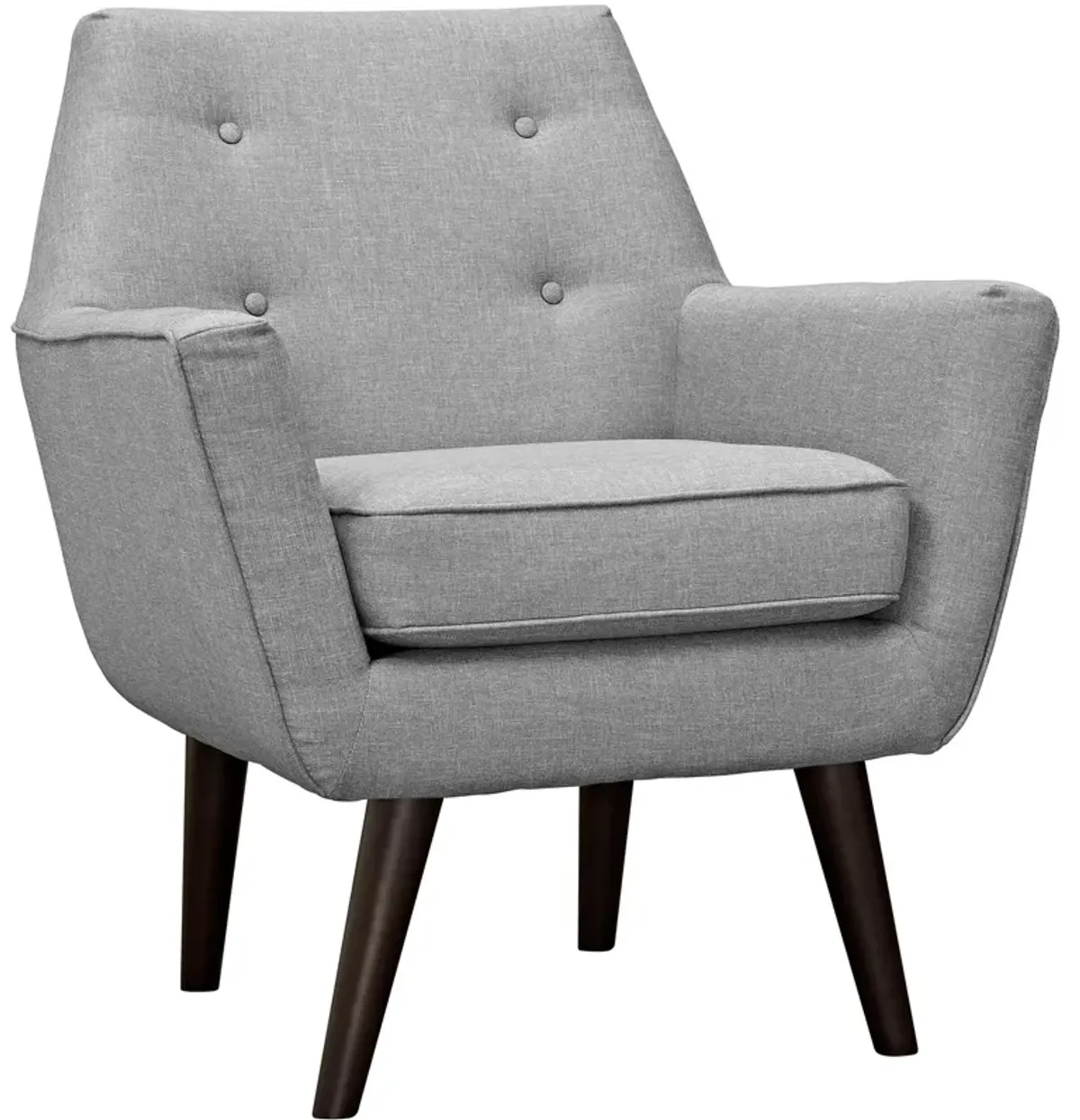 Posit Upholstered Fabric Armchair by Modway Light Gray