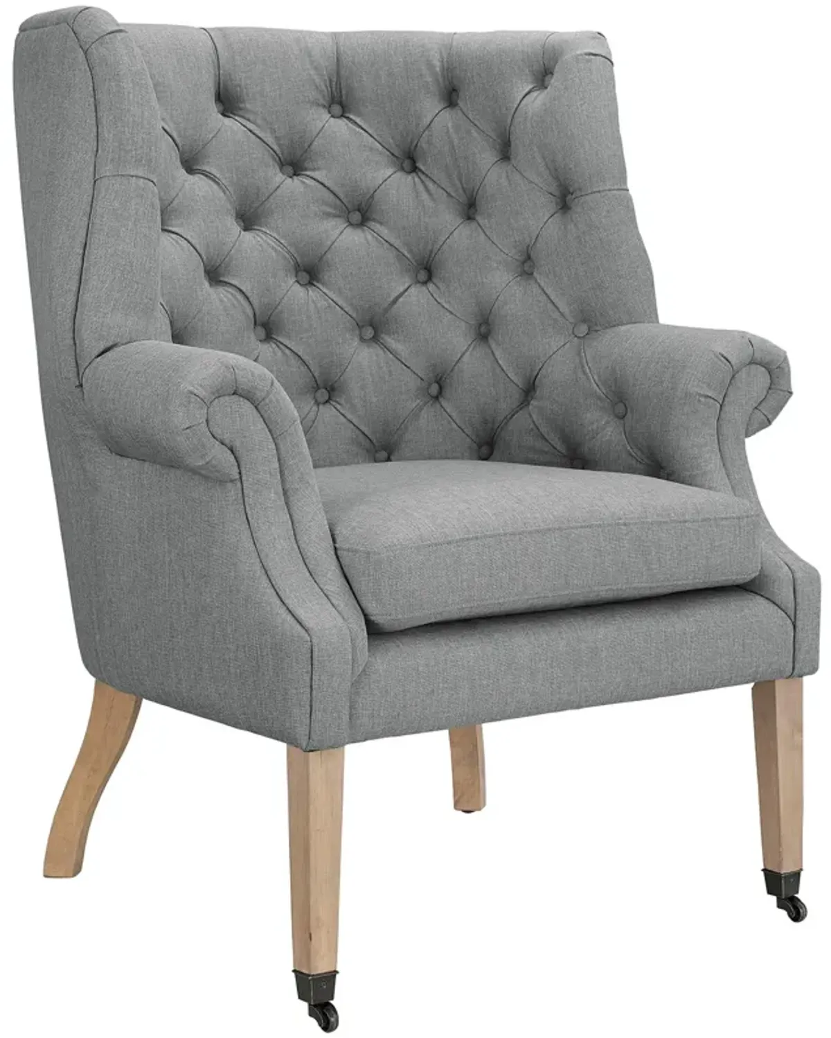 Chart Upholstered Fabric Lounge Chair by Modway Light Gray