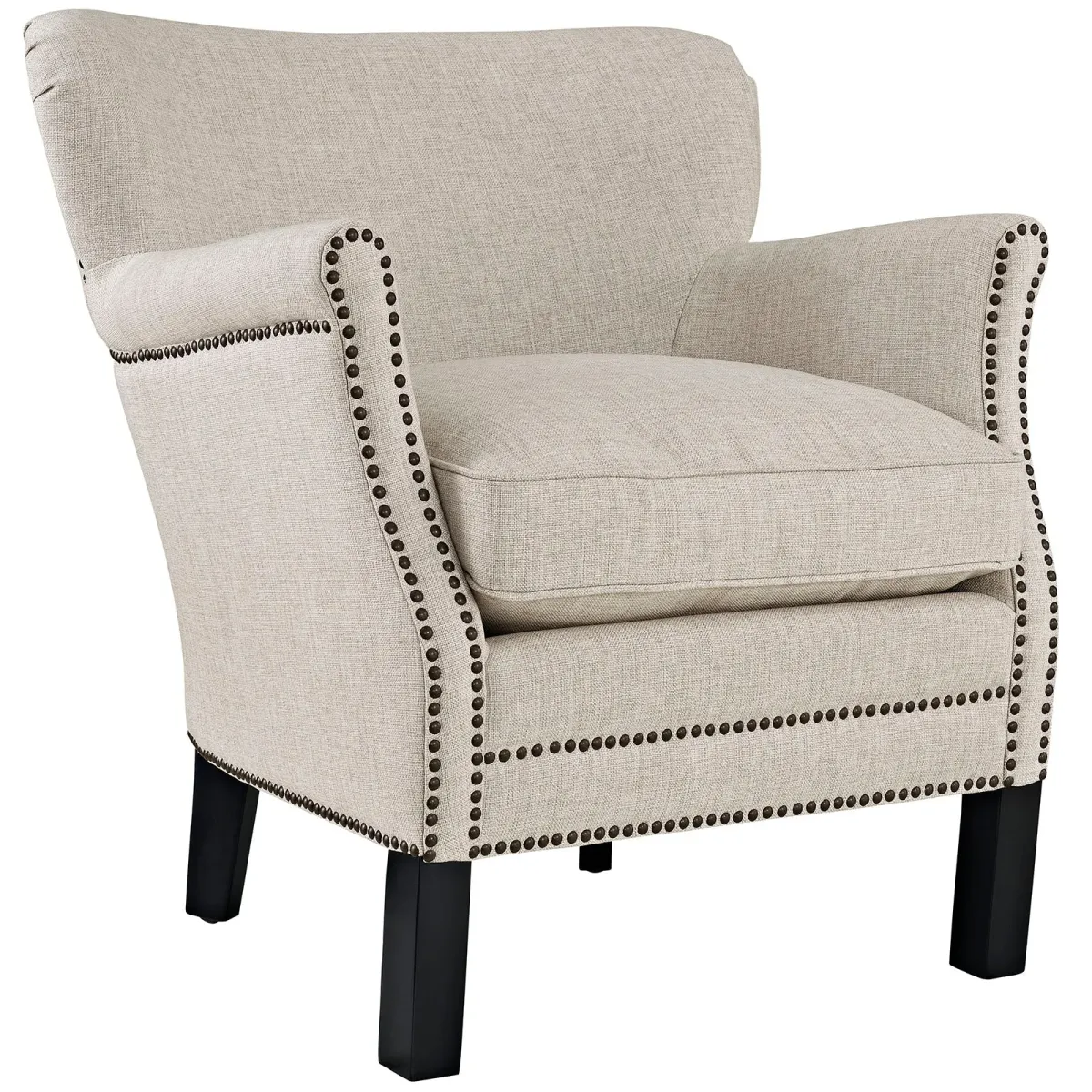 Key Upholstered Fabric Armchair by Modway Sand