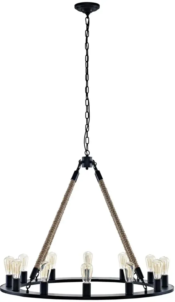 Encircle Chandelier by Modway Brown