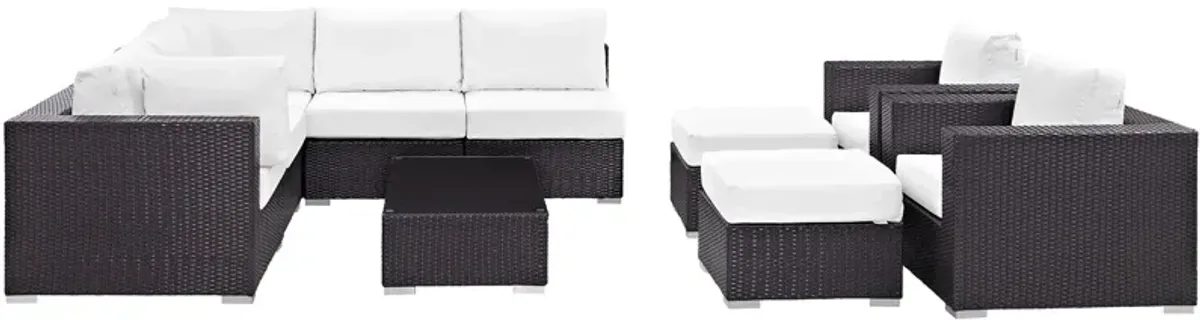 Convene 10 Piece Outdoor Patio Sectional Set by Modway