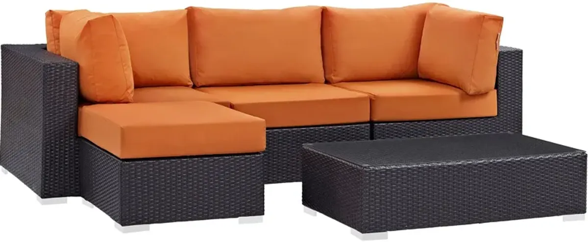 Convene 5 Piece Outdoor Patio Sectional Set by Modway