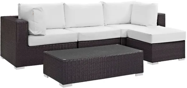 Convene 5 Piece Outdoor Patio Sectional Set by Modway