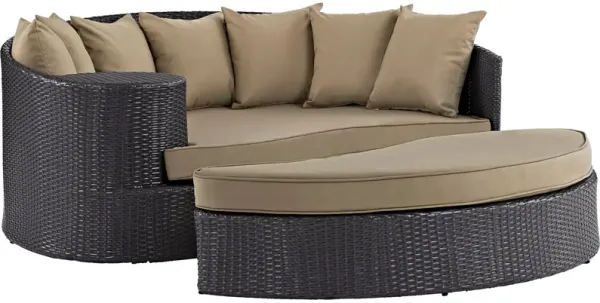 Convene Outdoor Patio Daybed by Modway Espresso Mocha