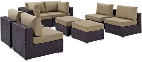 Convene 8 Piece Outdoor Patio Sectional Set by Modway