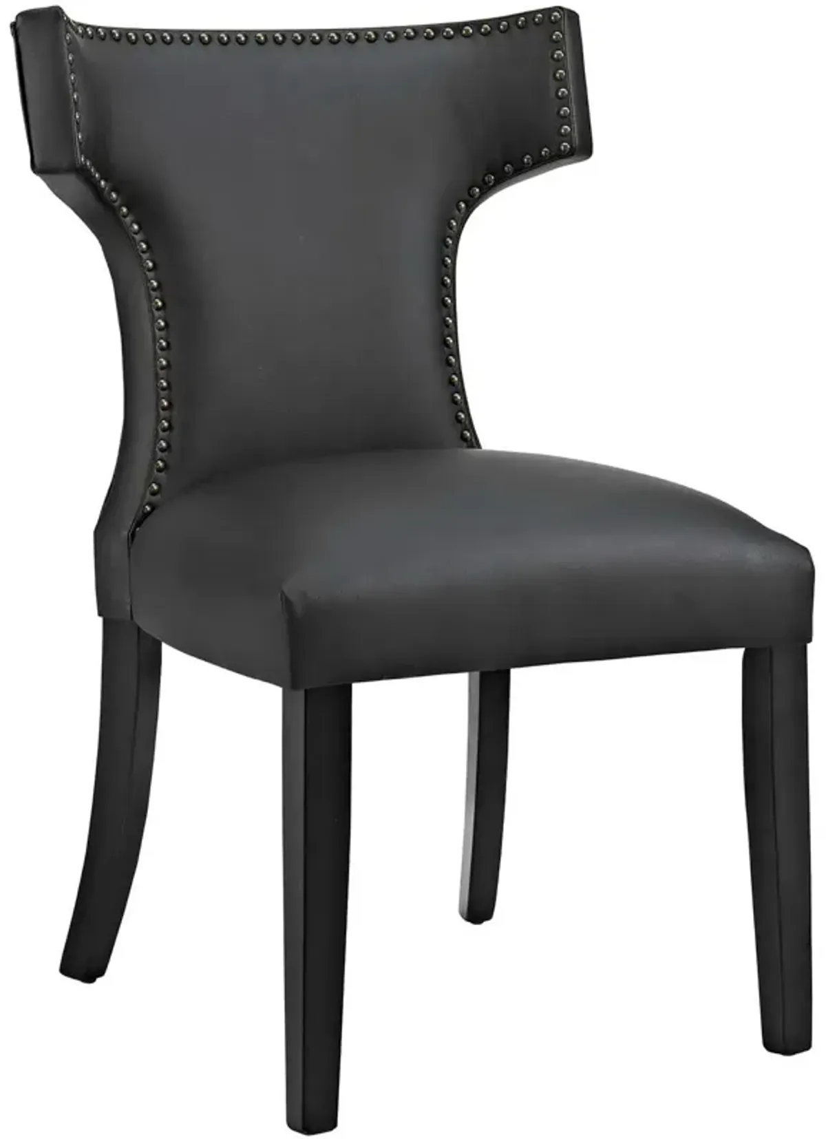 Curve Vegan Leather Dining Chair by Modway Gray