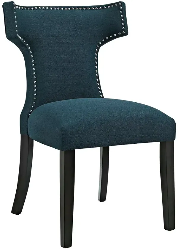 Curve Fabric Dining Chair by Modway White