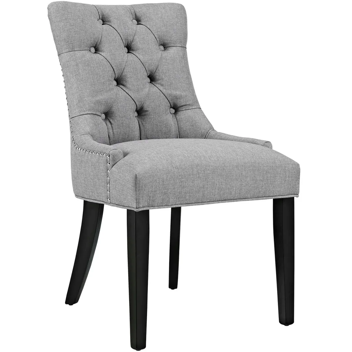 Regent Tufted Fabric Dining Chair by Modway Light Gray