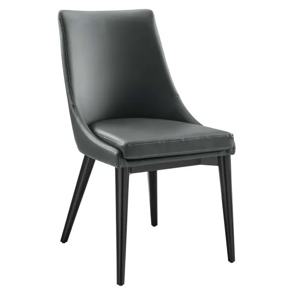 Viscount Vegan Leather Dining Chair by Modway Gray