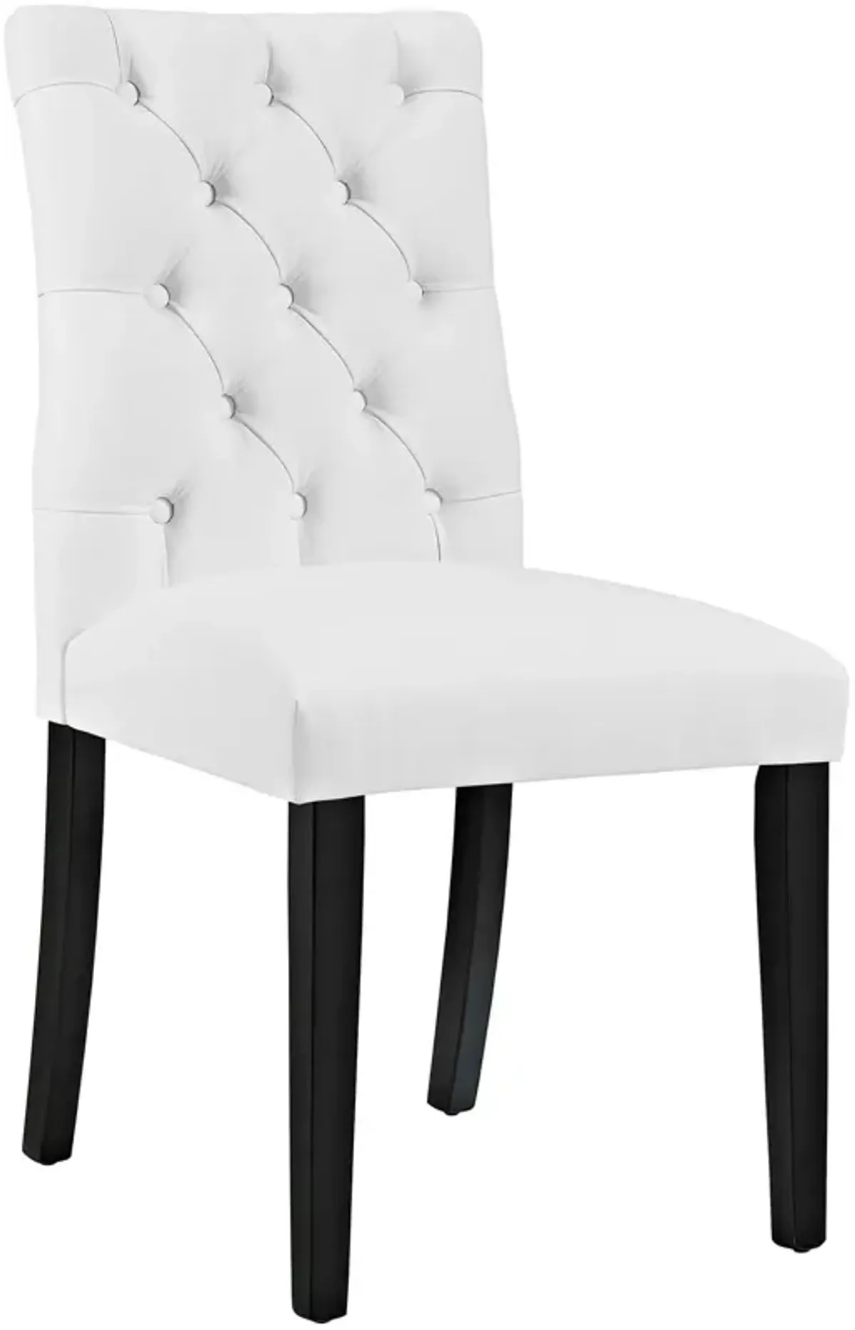 Duchess Button Tufted Vegan Leather Dining Chair by Modway White