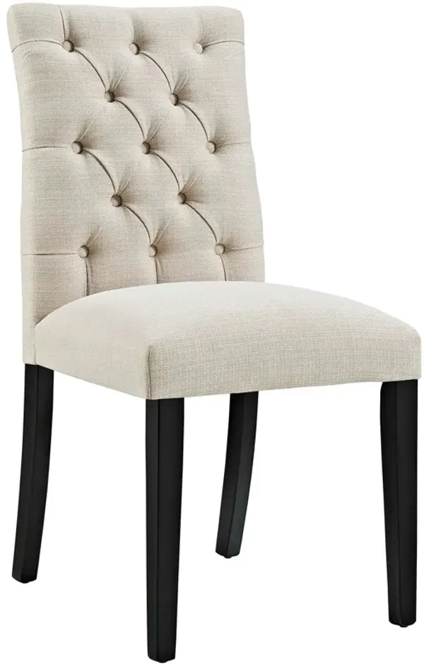 Duchess Button Tufted Fabric Dining Chair by Modway Beige